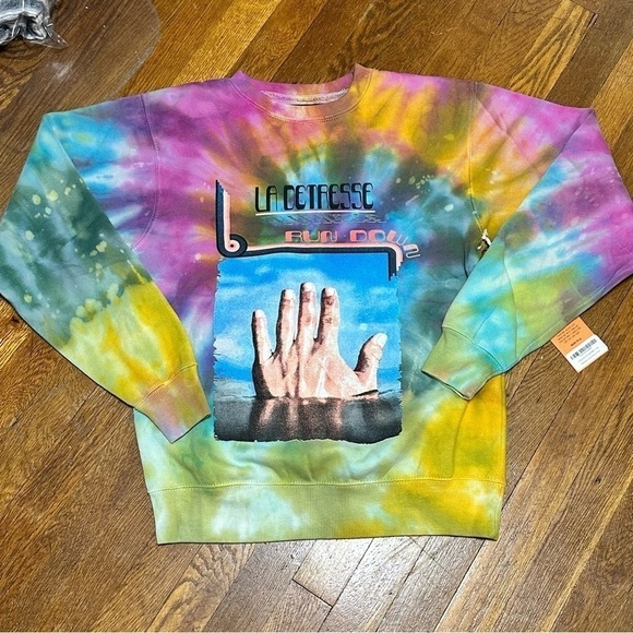 Le detresse tropical pullover sweat shirt NWT XS - Picture 2 of 4